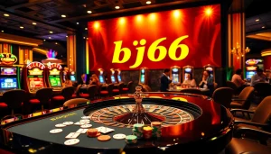 Experience thrilling gameplay at Bj66 with vibrant casino tables and live action.