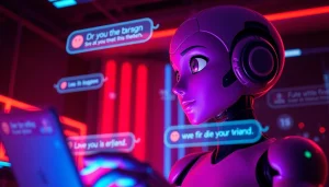 Dynamic free AI sex chat interface with engaging AI character interaction.