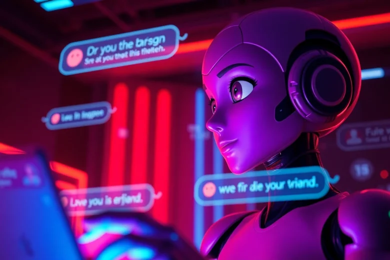 Dynamic free AI sex chat interface with engaging AI character interaction.