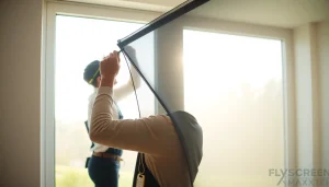 Installation de Flyscreenmaxx pour une protection efficace contre les insectes.