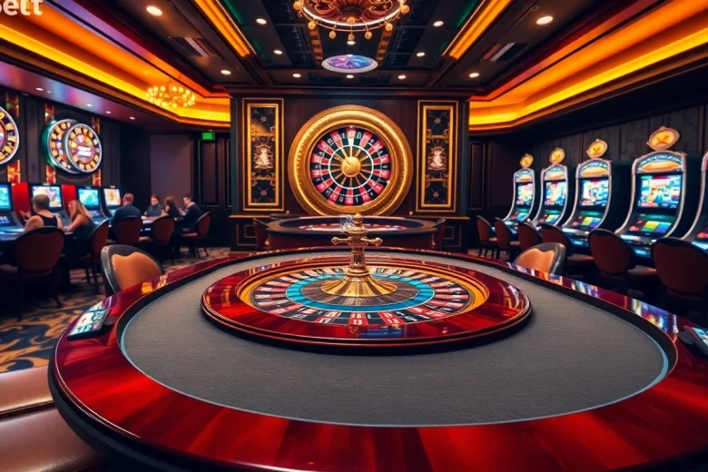 Experience thrilling gameplay at F8bet with vibrant casino tables and exciting slot machines.
