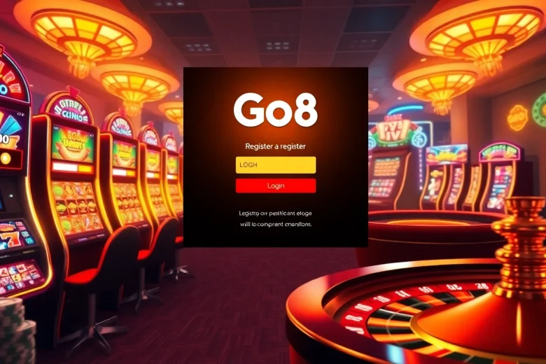 Join Đăng Ký GO8 at an exciting casino interface with glowing games and vibrant chips.