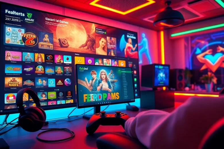 Dynamic online gaming experience featuring 399W's innovative casual games and collaborative playlists.