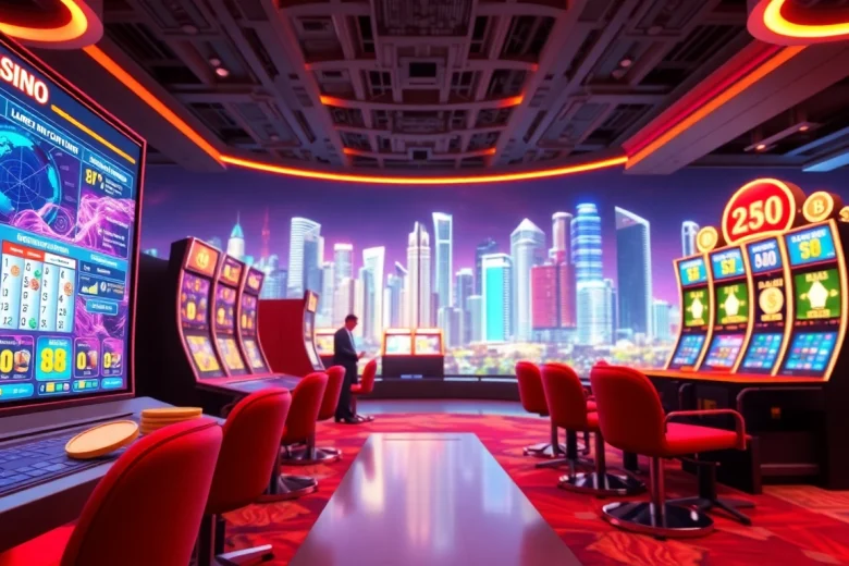 Découvrez le meilleur casino crypto avec une interface moderne et des pièces de monnaie numériques brillantes.