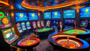 Engaging with top crypto casino France's vibrant online gaming atmosphere featuring Bitcoin transactions.