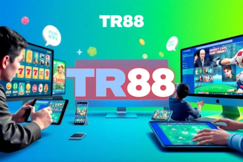 Exciting online gaming experience with TR88 showcasing diverse games across various devices.