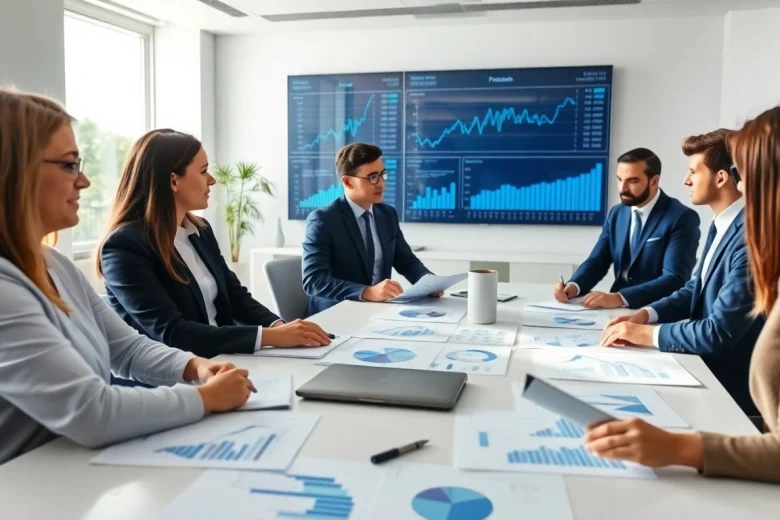 Analyse approfondie de l'économie française avec des graphiques et professionnels en discussion.