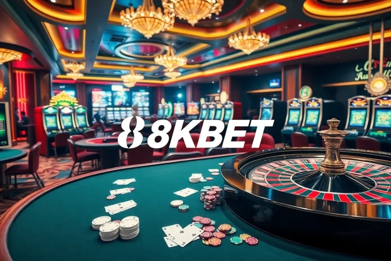 Experience the thrill of 8KBET with high-stakes poker tables and vibrant casino environments.