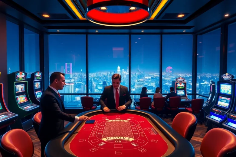 Expérience de jeu captivante casino en ligne avec un croupier professionnel et une ambiance luxueuse.